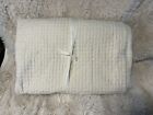 New ListingPottery Barn Pick-Stitch Handcrafted Cotton Linen Quilt -ivory- king/cal king