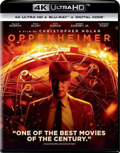 NEW Oppenheimer (4K Ultra HD, Blu-ray, Digital,3-Disc, No Slipcover, 2023)Sealed