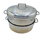 Vtg VOLLRATH Stainless Steel Double Vented 5 QT 2 piece Steamer Pot & Lid