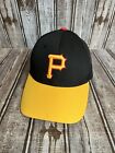 Vintage Pittsburgh Pirates MLB Twins Enterprise Yellow Black Snapback Hat Cap