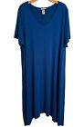 Catherine’s Dress Size 2X (22W/24W) Blue Rayon Blend Stretch Women Dress