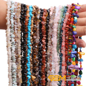 Natural 5-8mm Freeform Gemstone Chips Beads For Jewelry Making Strand 34