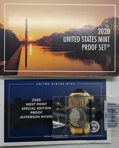 2020 S US Mint Proof Set - 11 Coins - Extra W Nickel Included Unopened from Mint