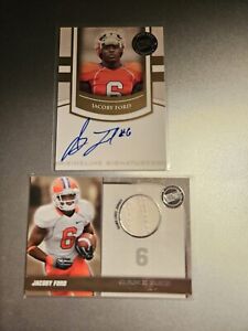 New Listing2010 Press Pass JACOBY FORD Sideline Signatures Auto + Game Day Gear Relic