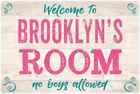 BROOKLYN'S Room Kids Bedroom Sign Personalized Metal Sign 108120089039