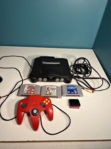 Nintendo 64 System Lot w/Expansion Pak, Controller, Cords ✅Tested!