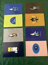 Set of 4 Postcards showing early Nike Presto shoes and contest url