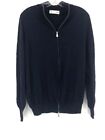 Men's Brunello Cucinelli Black Cashmere Full ZipUp Sweater - Size 58