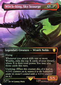 MTG FOIL Witch-king, Sky Scourge Borderless  - The Lord of the Rings Commander
