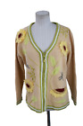 New Storybook Knits Sunflower Sweater Cardigan Size Small Dragonfly Yellow Zip