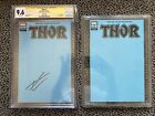 New ListingSS CGC 9.6 Thor #1 Blank Cover 1:500 Blue Variant Edition Signed D Cates BLACK