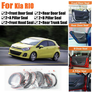 Door Rubber Seal Strips Weather Draft Wind Noise Reduction Kit For Kia RIO (For: 2022 Kia Rio S Sedan 4-Door 1.6L)