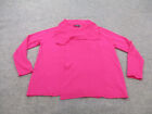 Magaschoni Cardigan Womens Large Pink Sweater Open Front Long Sleeve *