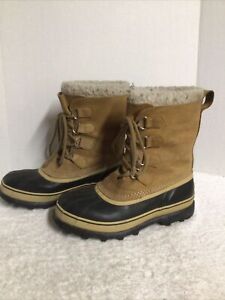 Sorel Caribou Mens Size 10 Waterproof Leather Winter Snow Boots NL1005-280