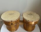 Vintage Aztec Percussion Bongos Drums Made In Mexico