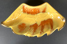 Vintage USA California Pottery 814 Lazy Susan Dishes MCM Yellow Gold Orange 1960