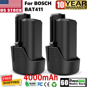 For BOSCH BAT411A 10.8V/12V Max 4.0Ah Lithium-Ion Battery BAT411 BAT413 BAT412A