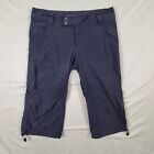 Columbia Womens Capri Pants Long Shorts Gray Size 12w 18L Omni-Shade  Polyester