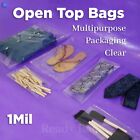 Clear Open Top Bags Lay-Flat Poly Plastic Packaging T-Shirt Apparel Baggies