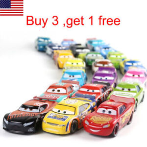 *Buy 3=1Free Disney Pixar Cars Lot Lightning McQueen Diecast Model Car Toy Gift