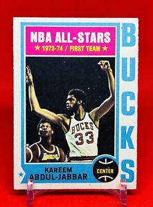 1974-75 Topps #1 ~ Kareem Abdul-Jabbar ~ Bucks NBA All-Stars ~ EX CONDITION!!