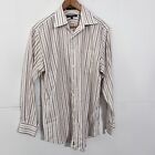 Nordstrom Mens Shirt Size 15.5 34 Multicolor Striped Smart Care Wrinkle Free