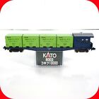 N Scale **JAPAN** Containers on Flat Control Car, JNR #10002 --KATO 8003 / 10000