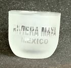 Riviera Maya Mexico Souvenir Shot Glass / Tequila Tumbler: Frosted and Clear