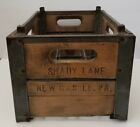Wooden & Steel Milk Crate Shady Lane New Castle, PA Vintage