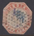 1854 INDIA 4 ANNAS USED - DIE I - CUT TO SHAPE -  FAULTS