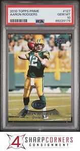 2010 TOPPS PRIME #127 AARON RODGERS PACKERS PSA 10 F3927004-179