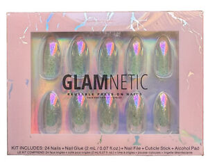 Glamnetic Reusable Press On Nails Medium Pointed Almond - Stardust