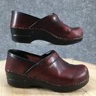 Dansko Shoes Womens 36 Xp Professional Clogs Red Leather Wedge Slip On Round Toe