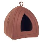 Brown Cat Tent Igloo Cave With Removable Pillow For Bed Helps Cat Feel Safe And