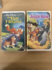 New ListingLot of 2 The Fox and the Hound (VHS, 1994) - Jungle Book BLACK DIAMOND EDITIONS