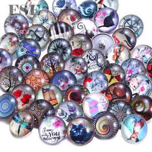 20pcs Mix 18mm Glass Snap Button Multi Themes Ginger Snap Charms Snap Jewelry