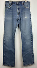 Levis 517 Jeans Men 33X33 Blue Denim Red Tab Boot Cut Leg Vtg Distressed Read