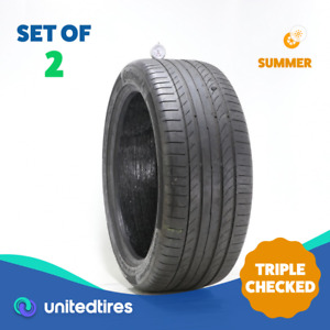 Set of (2) Used 285/40R22 Continental ContiSportContact 5 ContiSeal 110Y - 6/32 (Fits: 285/40R22)