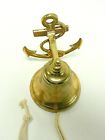 Vintage Bronze Brass Chow Bell Liberty Navy School Ship Boat w Anchor Wall Decor