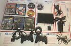 PlayStation 2 PS2 Slim Console Bundle Lot - 2 Controllers 8 Games 8mb Memory