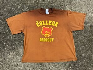2004 Kanye West Vintage College Dropout Tour T-Shirt - 3XL - Brown/Orange