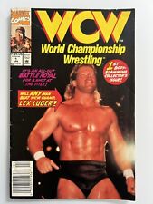 WCW World Championship Wrestling #1 Comic Marvel 1992 Lex Luger Photo Newsstand