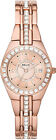 Relic  By Fossil  Women's Queens Crystal Watch ZR12163 Rose Gold Tone