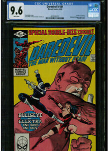 DAREDEVIL #181 CGC 9.6 NEAR MINT +  WHITE PAGES DEATH OF ELEKTRA PUNISHER CAMEO