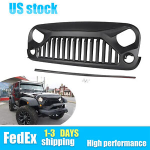 For 2007-2018 Jeep Wrangler JK New Angry Bird Black Front Grill Grille (For: Jeep)