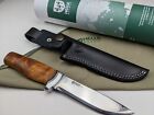 Helle Knives - GT 14 Knife 14C28N - Norway Made - Wood Handle + Leather Sheath