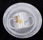 POTTERY BARN REINDEER Comet baby/Toddler Plate Bowl sipper Cup set NEW