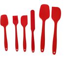 Kitchen Spatula Silicone Utensils Set of 6 Heat Resistant Rubber for Baking Cook