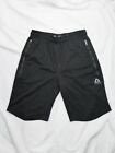 Reebok Mens Athletic Shorts Size s/ch/p Black Gym zip pocket