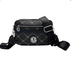 New Valentino Orlandi Crossbody Bag Black With Sliver Hardware